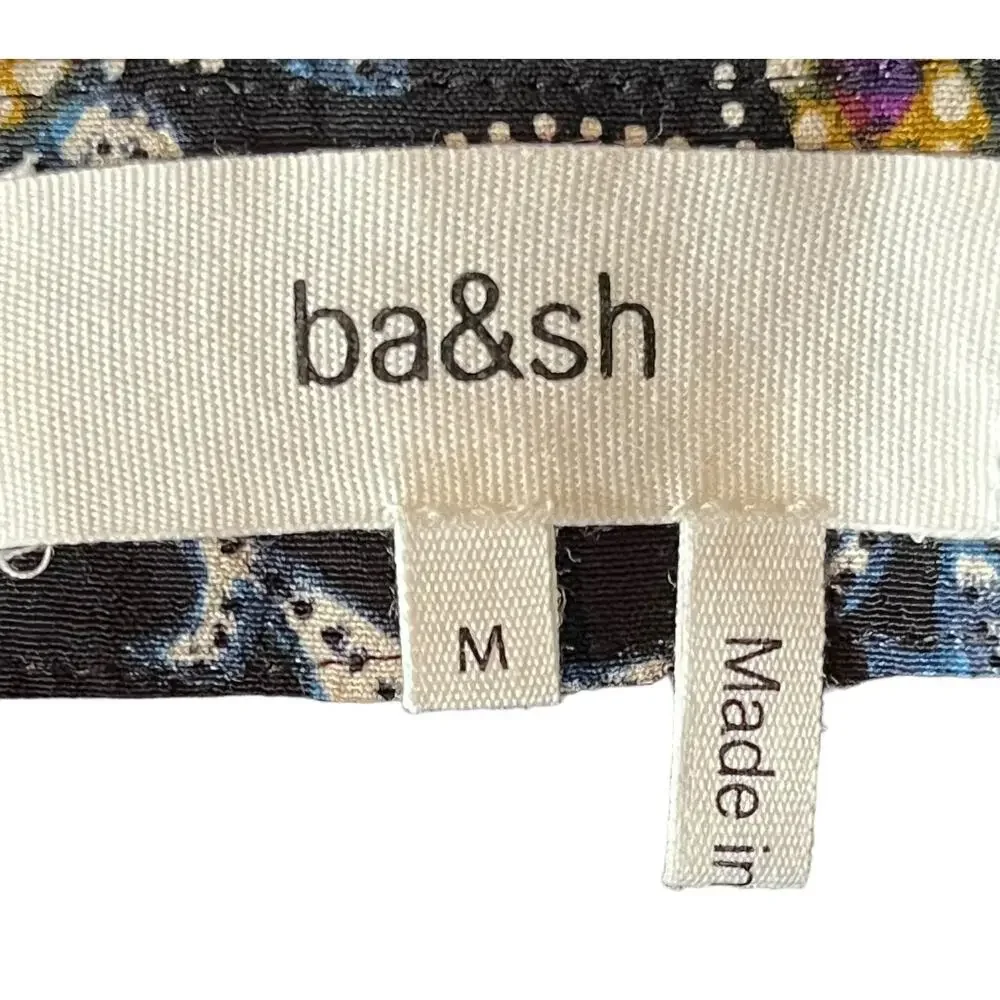 ba&sh skirt Venise paisley wrap black Medium M - Picture 6 of 8
